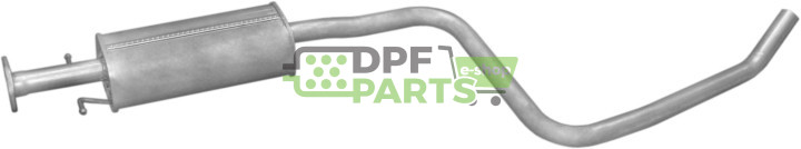 Střední tlumič výfuku Daewoo Nubira II 1.6-16V DOHC hat., sed., combi 06/99-01, Polmo 05.37 A, OE 96273682