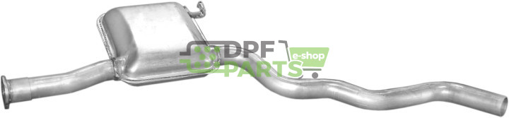 Střední tlumič výfuku Ford Sierra 89-94 2.0i kat, Polmo 08.363 A, OE 1019382 6190311