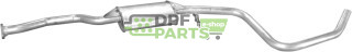 Střední tlumič výfuku Ford Escort 1.8 D  90-98, Polmo 08.375 A, OE 1009252 5029005 6626560 6812197 7180939 7243467