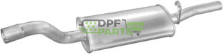 Koncový tlumič výfuku Ford Granada 77-85 V6, Polmo 08.377 A, OE 1583383 1583591 5019342 6058192 6079811 6100910