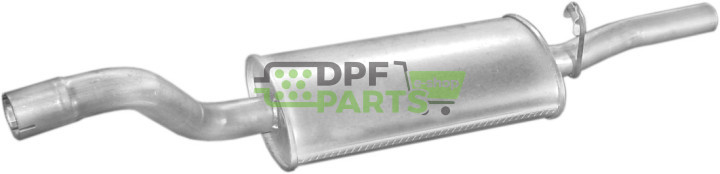 Koncový tlumič výfuku Ford Granada 77-85 V6, Polmo 08.377 A, OE 1583383 1583591 5019342 6058192 6079811 6100910