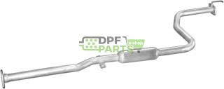Střední tlumič výfuku Honda Civic 89-91 1.6i 16V CRX kat, Polmo 09.88 A, OE 18220-SH2-X21 18220-SH2-X22 18220-SH2-X23