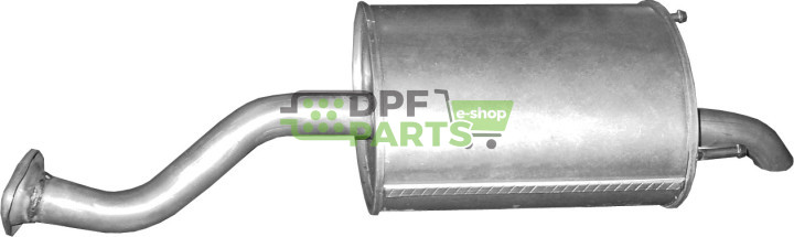 Koncový tlumič výfuku Honda Jazz 1.2i 8V/1.4i 8V, Polmo 09.121 A, OE 18030SAA000 18030SAA010