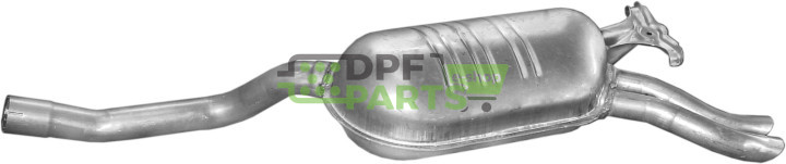 Koncový tlumič výfuku Mercedes W124 85-93 300D 3.0D, Polmo 13.20 A, OE 1244900715 1244918701
