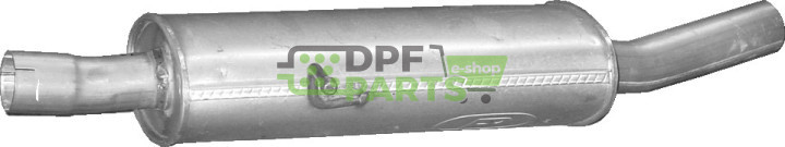 Střední tlumič výfuku Mercedes B-200W245 2.0CDi 03/05-05/07, Polmo 13.21 A, OE 169 490 13 22