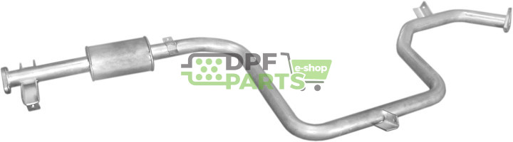 Střední tlumič výfuku Mitsubishi Space Wagon 91-96 1.8TD 2.0TD, Polmo 14.112 A, OE MB687119