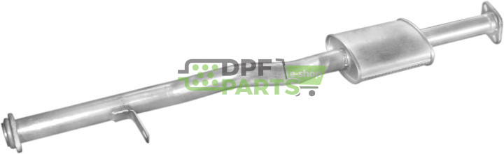 Střední tlumič výfuku Mitsubishi L200 2.5D 4x4 92-97  2.5TD 4x4 92-97, Polmo 14.117 A, OE MB890533