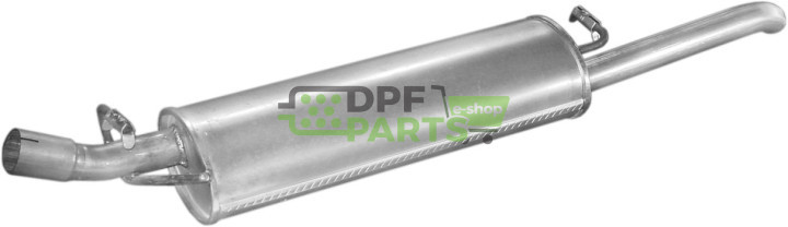 Koncový tlumič výfuku Opel Vectra A 1.4-1.8 SDN kat  88-95, Polmo 17.37 A, OE 852287 852882 852965 90280233 90349966 90398992 90