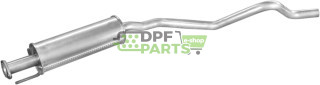 Střední tlumič výfuku Opel Astra 1.4/1.6i 16V kombi kat 91-98, Polmo 17.40 A, OE 5852852 5852920 5852987 852910 90352683 9050110