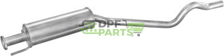 Střední tlumič výfuku Opel Astra 1.4i/1.6i kat 91-98, Polmo 17.44 A, OE 5852851 5852919 5852986 852906 90352301 90501101