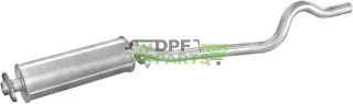 Střední tlumič výfuku Opel Kadett E 86-89 1.6D, Polmo 17.45 A, OE 852084 852852 90284738 90399073