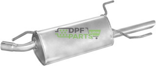 Koncový tlumič výfuku Opel Vectra B 1.7TD kat  95-97, Polmo 17.55 A, OE 5852016 5852874 90501118 90573395