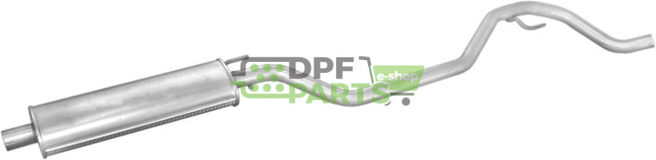 Střední tlumič výfuku Opel Vectra C 1.6i -16V  1.8i -16V sedan, hech.  04/02 -, Polmo 17.599 A, OE 24447474 58 52 182