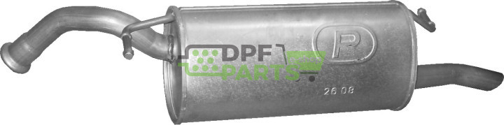 Koncový tlumič výfuku Toyota Yaris Verso 1.3 16V 08/99-11/02, Polmo 26.08 A, OE 17430-21040