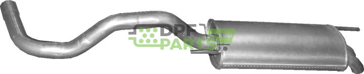 Koncový tlumič výfuku VW Polo 1.4 TDi / 1.7 SDi / 1.9 SDi, Polmo 30.144 A, OE 6N0253609AD 6N0253609F JZW253609AF