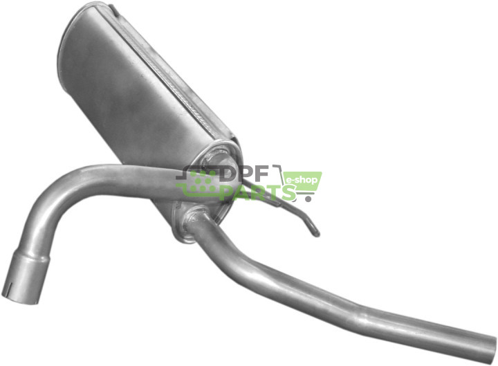 Střední tlumič výfuku Volvo 480 2.0i   92-96, Polmo 31.71 A, OE 3458959