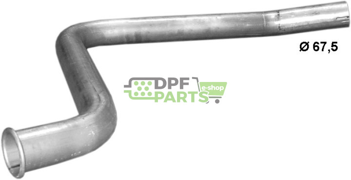 trubka výfuková Mercedes Unimog, Polmo 69.107 A, OE 416.492.0404