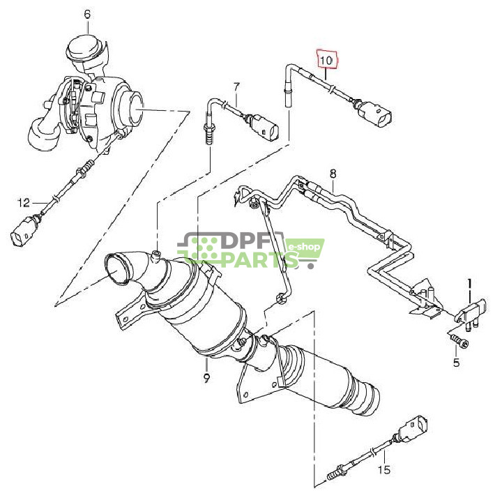 Czujnik temperatury spalin oryginał Audi,Seat,VW