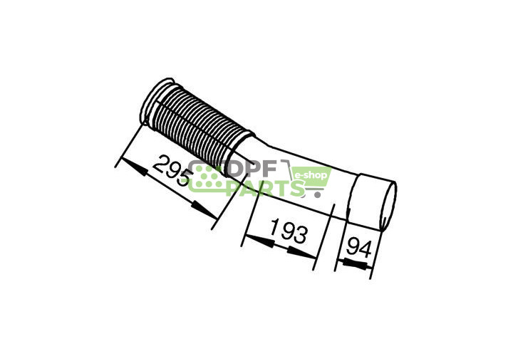 Rura do tłumika z plecionką , Dinex 54163 , 942.490.2019 , 942.490.1019