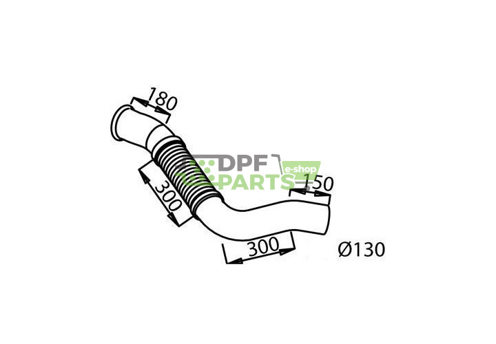 Rura do tłumika z plecionką , Dinex 53275 , 948.490.4719 , 
