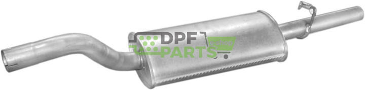 Koncový tlumič výfuku Ford Granada 74-85 2.0/2.5D, Polmo 08.381 A, OE 1522964 1527629 1567204 1583587 5011670 5019234 6100909
