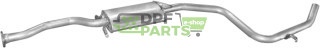 Střední tlumič výfuku Ford Escort 1.3I kat 95-, Polmo 08.385 A, OE 1012253 1034713 1109220