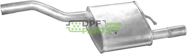 Koncový tlumič výfuku Ford Focus 1.6i 16V SDN 08/98-09/04, Polmo 08.389 A, OE 1065250 1121652 1230839 1308593 1341337