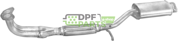 Počáteční tlumič výfuku Hyundai Pony 89-92 1,5, Polmo 10.22 A, OE 28600-24210 28650-24200