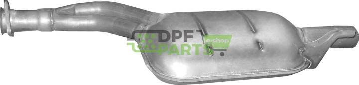 Střední tlumič výfuku Mercedes E250-T124 2.5 D 07/93-05/96 Kombi, Polmo 13.34 A, OE 1244816701 1244901035