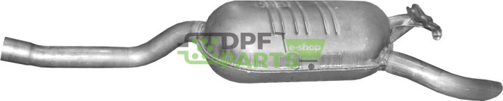 Koncový tlumič výfuku Mercedes E250-W124 2.5 D SDN 93-95, Polmo 13.36 A, OE 1244910500