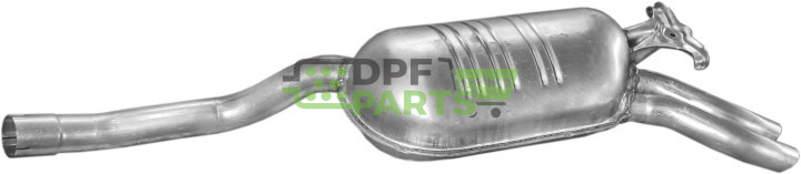 Koncový tlumič výfuku Mercedes W124 89-95 E280/E320/E320C/300E/CE kat, Polmo 13.42 A, OE 1244902215