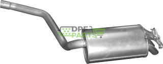 Koncový tlumič výfuku Mercedes 190-W201, Polmo 13.55 A, OE 2014900901 2014901015 2014902015 2014903015
