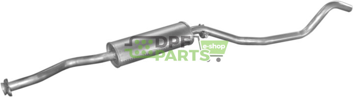 Střední tlumič výfuku Opel Ascona 81-88 1.6D, Polmo 17.67 A, OE 854007 90284743