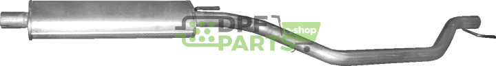 Střední tlumič výfuku Opel Vectra C Signum 1.8i 16V, Polmo 17.75 A, OE 13113874 13172612 5852236 5852573