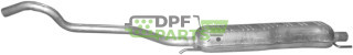 Střední tlumič výfuku Opel Zafira A 1.6i-16V 03-05, 1.8i-16V 03-05, Polmo 17.623 A, OE 13141029 13157764 5852232 5852294