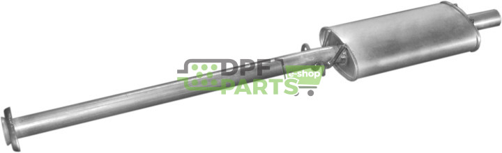 Střední tlumič výfuku Seat Ibiza 85-92/Malaga 85-92/Ronda 85-87 1.2/1.5 3/4D, Polmo 23.03 A, OE SE021115201C SE021115201F