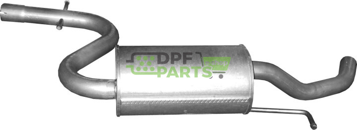 Střední tlumič výfuku VW Touran 1.6 FSi, Polmo 30.156 A, OE 1T0253209E JZW253209G