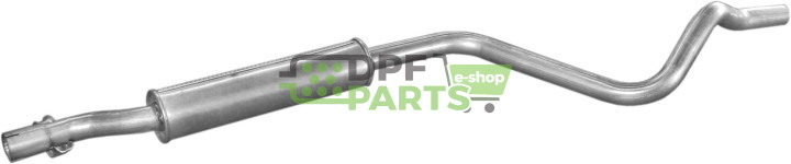 Střední tlumič výfuku VW Golf I 1.8 cabrio 06/87-09/88, Polmo 30.171 A, OE 533253209F