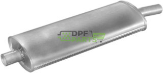 Střední tlumič výfuku Fiat 128 69-83/Zastawa 1100 72-86, Polmo 33.01 A, OE 4214963 4225627 4257119 4360960 5882735