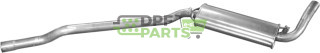 Střední tlumič výfuku Audi 80 86-91/90 87-91/Coupe 89-95/Cabrio 93- 1.6D/TD, Polmo 01.04 A, OE 893 253 409 B