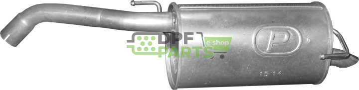 Koncový tlumič výfuku Nissan Micra 1.5 dCi Turbo Diesel 04/05-12/10, Polmo 15.14 A, OE 20100AY11A 20100AY11B