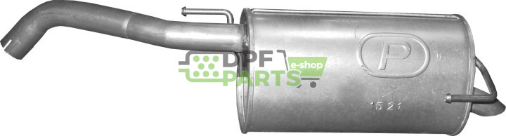 Koncový tlumič výfuku Nissan Note 1.6i-16V 01/06-04/09, Polmo 15.21 A, OE 20100-9U00A 20100-9U00B