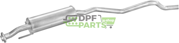 Střední tlumič výfuku Opel Astra 1.7D/TD 92-98, Polmo 17.86 A, OE 5852972 852081 90411571