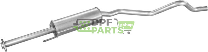 Střední tlumič výfuku Opel Astra 1.7D kombi  91-92, Polmo 17.94 A, OE 5852968 852911 90409095