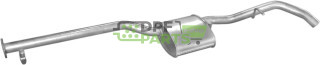Střední tlumič výfuku Opel Calibra 2.0  90-92, Polmo 17.98 A, OE 6011192