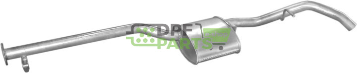 Střední tlumič výfuku Opel Calibra 2.0  90-92, Polmo 17.98 A, OE 6011192