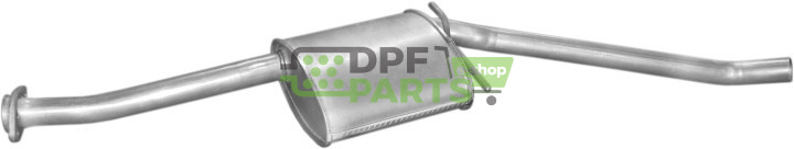 Střední tlumič výfuku Opel Omega 2.3D kombi  86-92, Polmo 17.227 A, OE 0852130 0852829 90231169