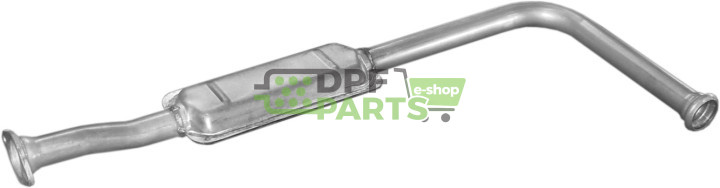 Střední tlumič výfuku Renault Clio 1.2i  1.4i kat  90-98, Polmo 21.10 A, OE 7700803757 7700844883 7700845641