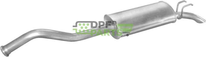 Koncový tlumič výfuku Renault R21 1.4  1.7  2.0  86-93, Polmo 21.21 A, OE 7700772004 7700796587 7700796594 7700876270