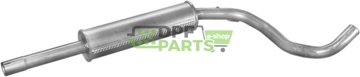 Střední tlumič výfuku Seat Arosa/ VW Lupo 1,0i , 1,4i 97-00, Polmo 23.67 A, OE 6X0.253.209A 6X0.253.209D